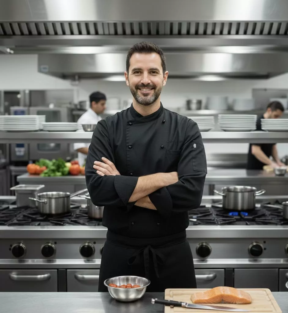 Clean kitchen uniforms and linen